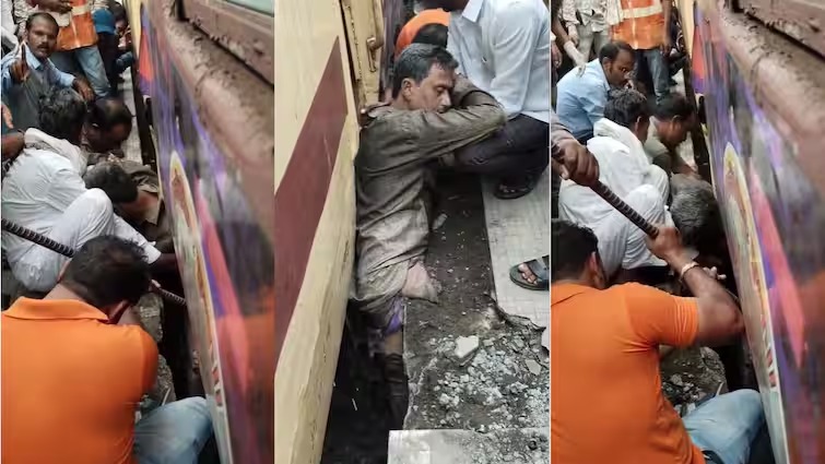 Akola : अकोल्यात रेल्वेतून उतरताना प्रवासी घसरला, दीड तासाच्या थरारानंतर केली सुटका