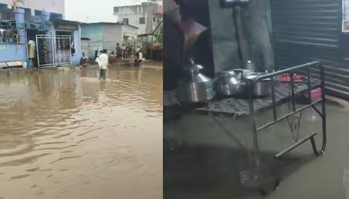 Solapur Rain : सोलापुरात पावसाचा कहर, घरांमध्ये शिरलं घाण पाणी, नागरिकांनी जागून रात्र काढली