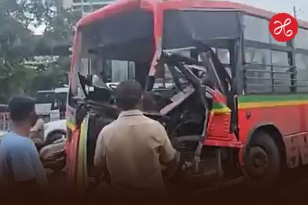 BEST Bus Accident: ऐरोली पुलावर बेस्ट बस आणि टेम्पोची धडक; 7 जण जखमी