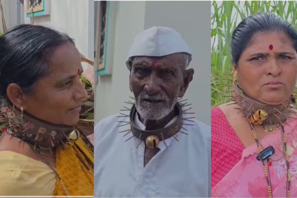 Leopard Attack : बिबट्यांपासून रक्षणासाठी गळ्यात खिळ्यांचा पट्टा; राज्य सरकार, वनविभागाच्या अपयशानंतर ग्रामस्थांची स्वत:साठी लढाई