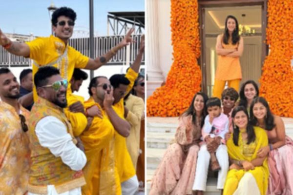 स्मृती मंधाना-पलाश मुच्छलच्या हळदीचा व्हिडीओ समोर; ‘वर्ल्डकप विनर’ नवरी मांडवात तुफान नाचली