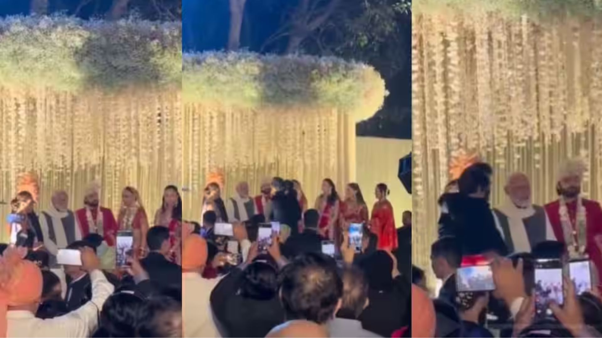 Narendra Modi: अमित ठाकरे यांच्या मेव्हण्याच्या लग्नात पंतप्रधान मोदी यांची उपस्थिती; ठाकरेंच्या नातवाचा घेतला गालगुच्चा