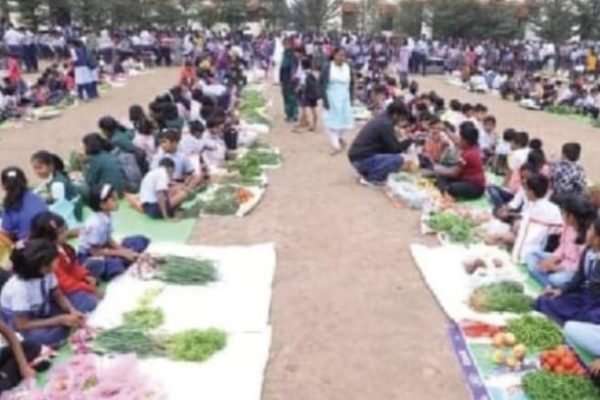 विद्या निकेतन स्कूलमध्ये भरला आठवडे बाजार; संस्थेच्या उपाध्यक्षा चित्रलेखा ढोलेंकडून विद्यार्थ्यांचे कौतुक