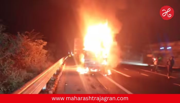 Expressway Accident : दिल्ली-मुंबई एक्सप्रेसवेवर भयानक अपघात; पिकअपला आग लागून ३ जण जिवंत जळाले, एक गंभीर जखमी