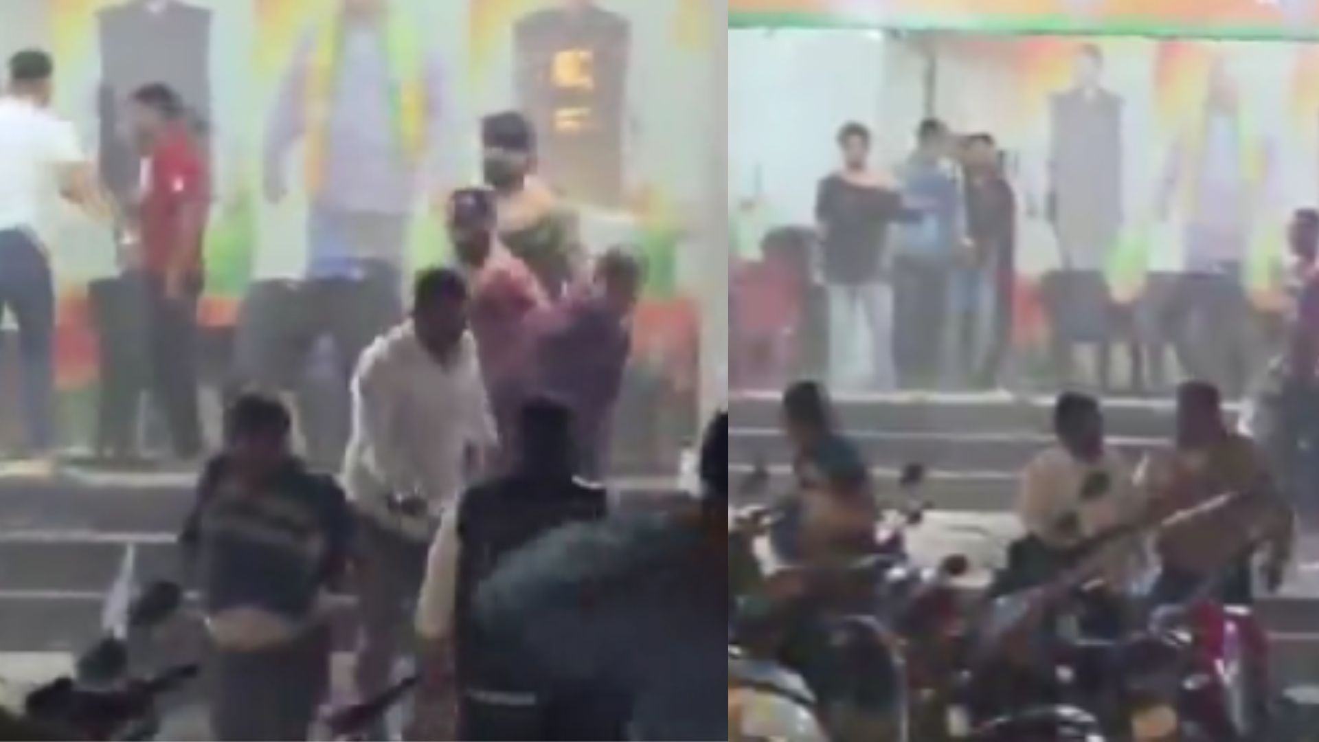 Bhiwandi: भाजप आमदार महेश चौघुले आणि माजी महापौर विलास पाटील गटात जोरदार हाणामारी; परिसरात तणाव, Video