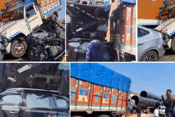 Indore Accident: मुंबई-आग्रा राष्ट्रीय महामार्गावर भीषण अपघात; तीव्र उतारावर भरधाव ट्रकची धडक, 7 वाहनांचा चेंदामेंदा
