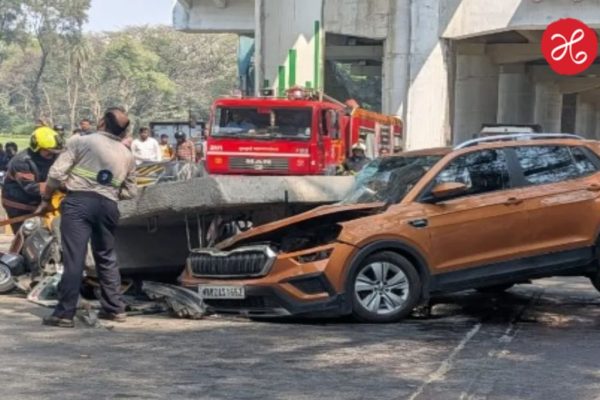 Metro Slab Collapsed: मुंबईत मोठी दुर्घटना! मुलुंडमध्ये मेट्रो पिलरचा भाग कोसळून एकाचा मृत्यू, चार गंभीर जखमी