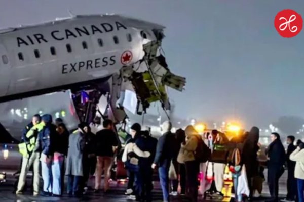 Air Canada Plane Accident: न्यूयॉर्कच्या विमानतळावर एअर कॅनडा एक्सप्रेसचा अपघात; विमानाचा पुढचा भाग चक्काचूर, अनेक प्रवासी…