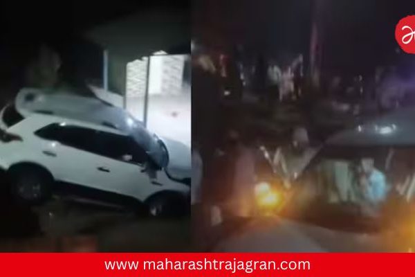 पुण्यात भीषण अपघात; भोर-मांढरदेवी मार्गावर भरधाव कार १० फूट खड्ड्यात कोसळली