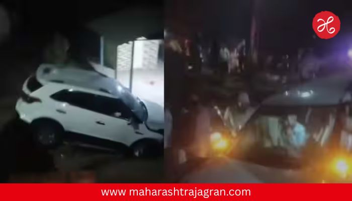पुण्यात भीषण अपघात; भोर-मांढरदेवी मार्गावर भरधाव कार १० फूट खड्ड्यात कोसळली