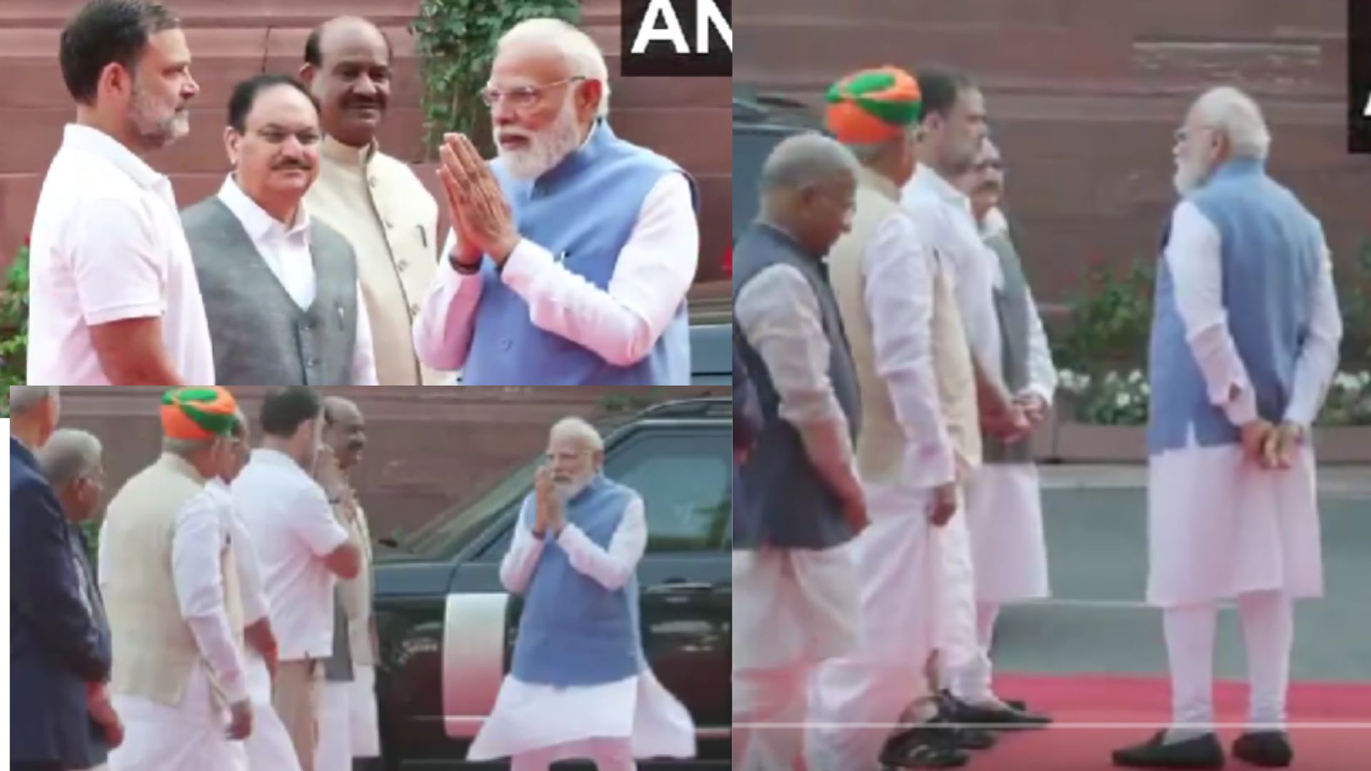 PM Modi Rahul Gandhi Video: स्मितहास्य, नमस्कार अन् गप्पा; निवडणुकांच्या धामधुमीत संसद परिसरामध्ये मोदी-राहुल गांधीची भेट
