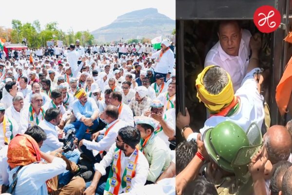 Onion Farmers Protest: नाशिकमध्ये कांदा आंदोलन पेटलं! मविआच्या ‘महामोर्चा’त पोलीस-शेतकरी झटापट; रोहित पवारांसह बडे नेते ताब्यात