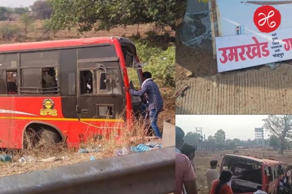 Gadchiroli Bus Accident: चालकाचं नियंत्रण सुटलं अन् क्षणात होत्याचं नव्हतं झालं; एसटी बस शेतात पलटी, 7 महिन्यांच्या बाळासह तिघांचा मृत्यू