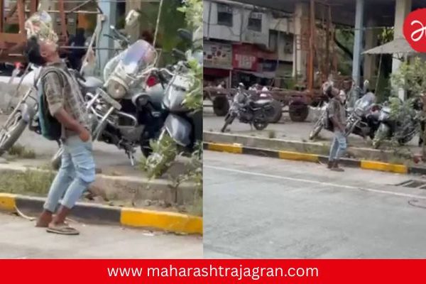 पुण्यात ‘झोंबी’ची एन्ट्री? रस्त्यावर 2 तास सुन्न उभा राहिलेल्या तरुणाचा व्हिडिओ व्हायरल