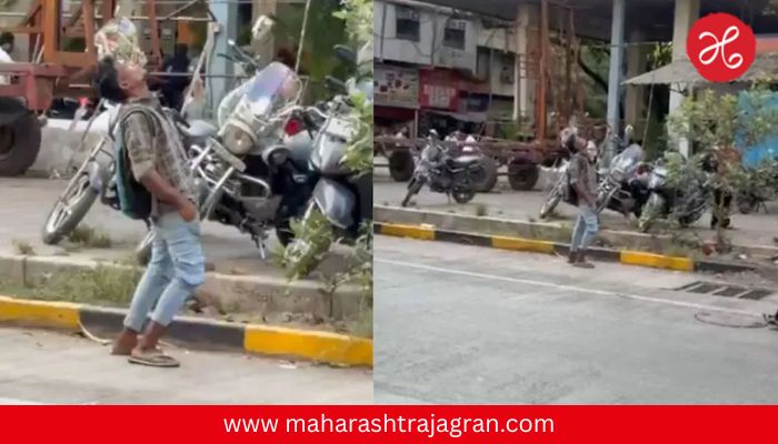 पुण्यात ‘झोंबी’ची एन्ट्री? रस्त्यावर 2 तास सुन्न उभा राहिलेल्या तरुणाचा व्हिडिओ व्हायरल